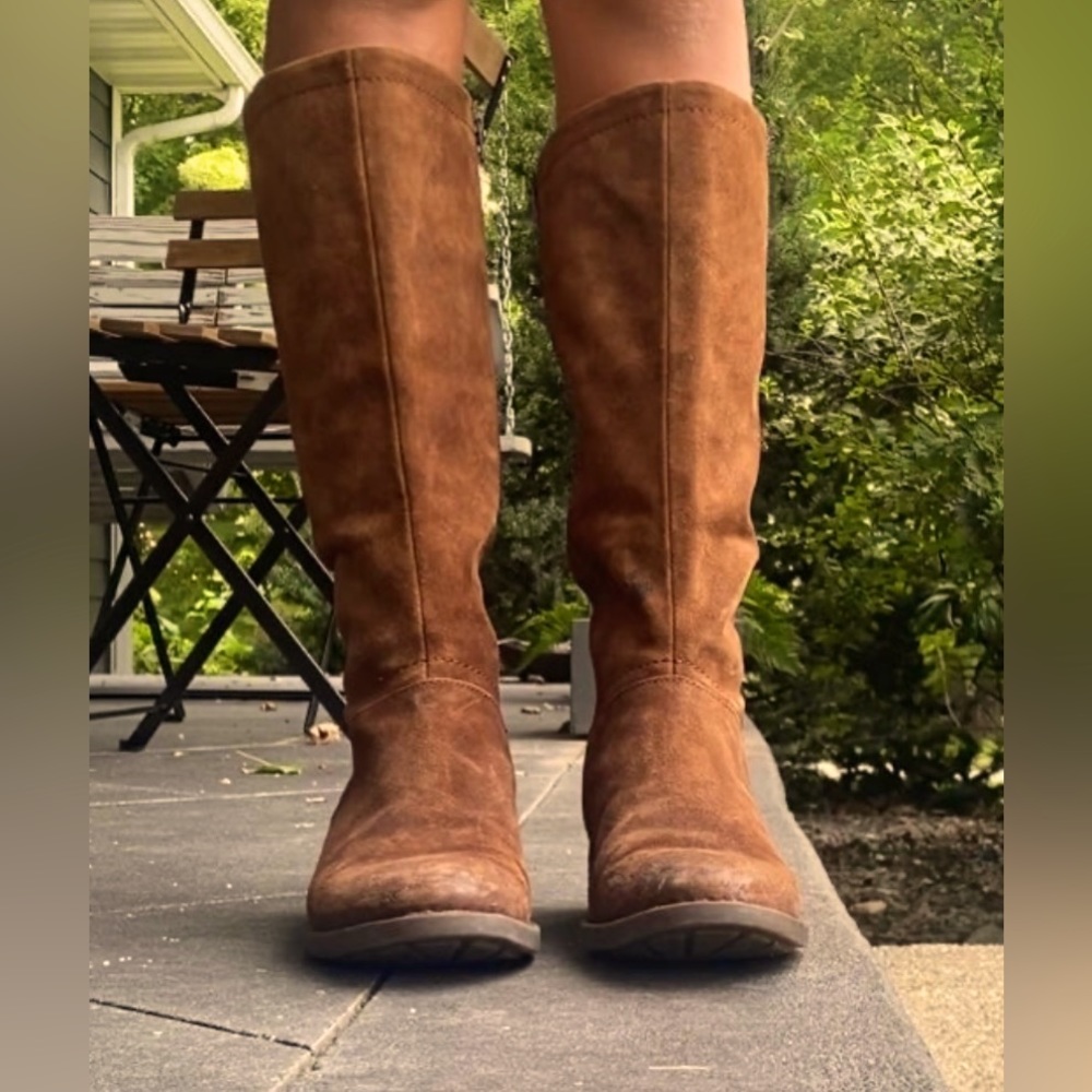 born tall suede boots